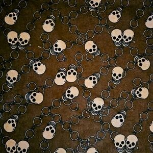 Y2k Skull Print Cotton Snuggle Flannel BTY punk emo grunge biker goth 2000s